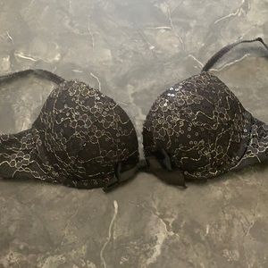 Black Sequins Aerie Bra - Size 32B